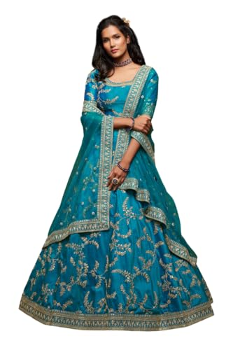 Indian Women's Designer Embroidery Work Bridal Lehenga Chaniya Choli Ready to Wear Party/Wedding Wear Lehengas TMV