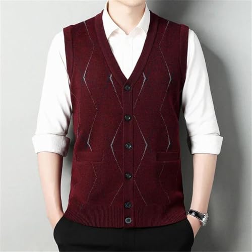 Men's Thickened Sweater Tank Top Warm Winter Cardigan Style Comfortable Sweater Vest4