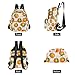 Grgvtei Mini Backpack Bright Orange and Plaid Quilted Bag Purse Lightweight Travel Backpack Daily Daypack for Women, 8.5L
