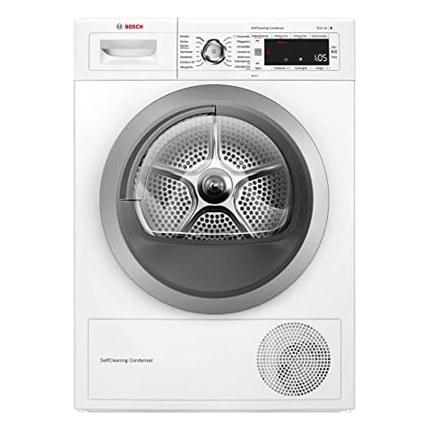 Bosch Wärmepumpentrockner für 8 kg Wäsche, Serie 8, A+++, 176 kWh/Jahr, Auto Dry, Anti Vibration-Design, Comfort Control, Sensitive Drying-System, Allergie Plus, Weiß, WTW875W0 Cover