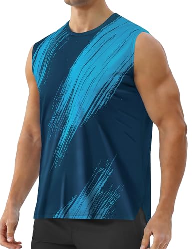 APTRO Herren Tank Top Ärmelloses Muskelshirt Atmungsaktives Schnelltrocknendes Funktionsshirt Elastisch für Gym Fitness Sport Workout