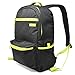 Amber & Ash Classic Campus Backpack - Lightweight, Water Resistant Laptop Bookbag - Fits up to 15-Inch Laptop or Notebook (Black)