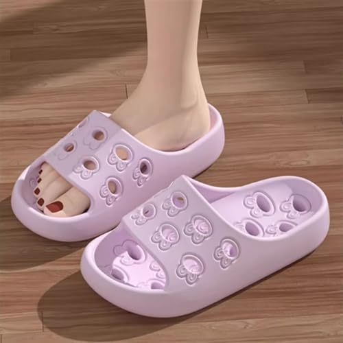 GRFIT Lovely Bathroom Slippers Thick Sole Padded Slippers for Women, Shower Sandals with Drainage Holes Shower Sandals4