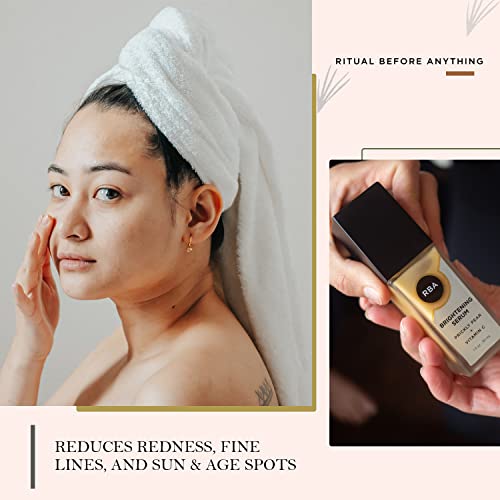Round Barn Apothecary RBA Skincare's Brightening Serum for Age Spots - Vitamin Pack with Prickly Pear and Vitamin C - Daily Vegan Serum for Skin - 1 fl oz