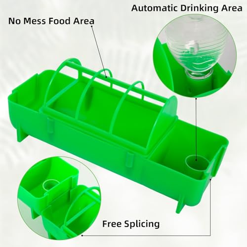 4 Pack No Mess Quail Feeder Chicken Feeder Trough Water Trough for Pigeon Parrots Chicks Quail Duck Bird Poultry Animal - Image 5