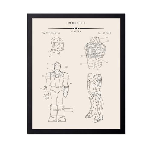 Monem Art Superhero Blueprint Poster - Superhero Suit Patent Print
