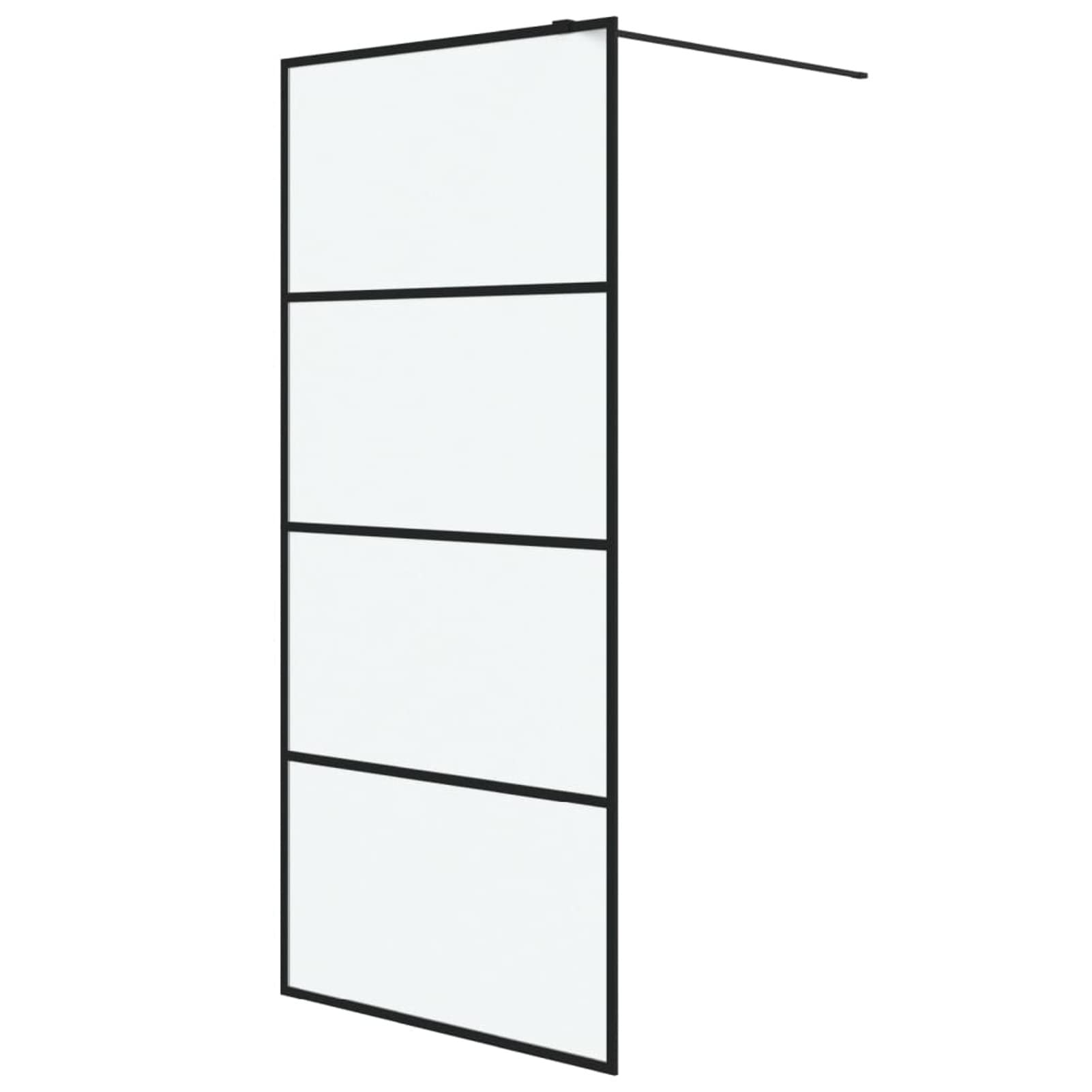 ZEYUAN Parete Doccia Walk in Nera 90x195 cm Vetro Smerigliato ESG,Parete per Doccia Walk,Box Doccia,Parete per Doccia,Cabina Doccia