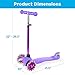 Best Choice Products Kids Mini Kick Scooter Toy w/Light-Up Wheels, Height Adjustable T-Bar, Foot Break - Purple