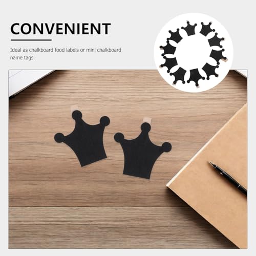 50 Mini letreros de pizarra con clips de madera Abaodam reutilizables 3