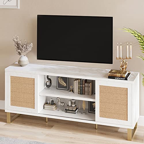 Amyove Tv Stand, White #TOP7