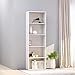 Bücherregal, Büchern, DVDs, CDs Spielesammlungen oder Akten Regal Lagerregal für Wohnzimmer, Büro, Arbeitszimmer, Flur Bücherregal 5 Fächer Hochglanz-Weiß 60 x 30 x 189 cm Spanplatte