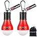 Doukey LED Camping Light [2 Pack] Portable LED Tent Lantern 4 Modes for Backpacking Camping Hiking Fishing Emergency Light Battery Powered Lamp for Outdoor and Indoor (Red)