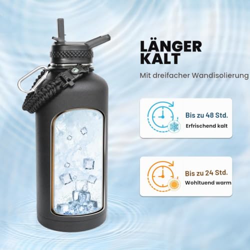 RAYMYLO 2.5L isolierte Edelstahl-Thermosflasche，3-Schicht-Vakuum-Edelstahl – Ansicht 2