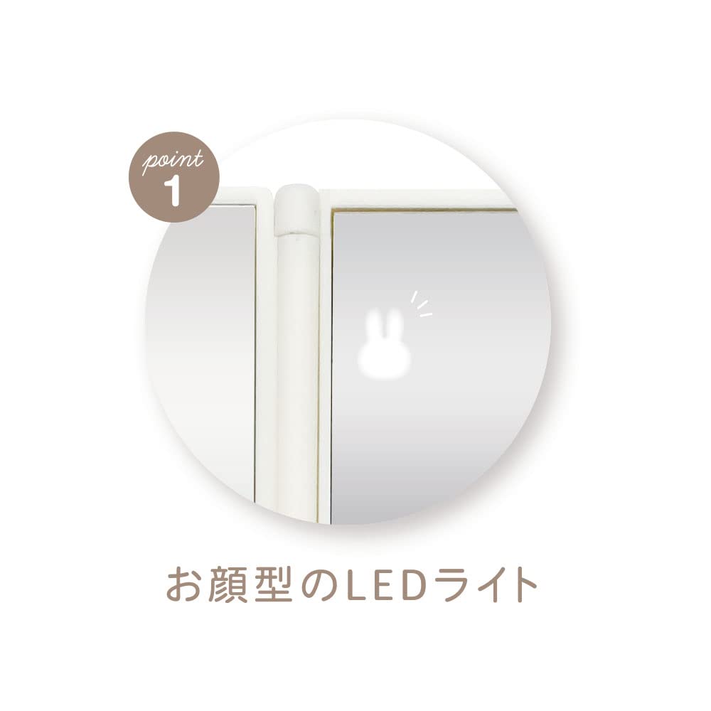 【新品未使用！】LEDライト付き三面鏡 箱無し LIXIL（リクシル） ◇送料無料・メーカー直送◇間口750x1850高タイプ