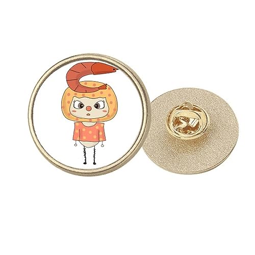 Broche ronde en métal doré pour crevettes pour embellir le repas de votre aquarium