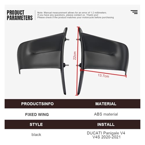 Déflecteur vent de spoiler pour Panigale V4 et V4S 2020-2021 en ABS - 5