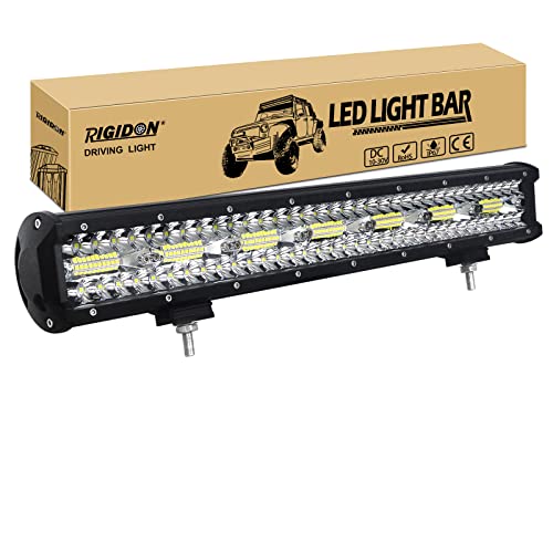 RIGIDON 8D 50cm 420W Barra LED Fuoristrada 12V 24V, Luce Esterna per Auto Camion SUV ATV 4x4 Veicoli Offroad, Impermeabile 6000K Bianco 20 Pollici