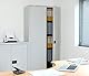 BISLEY Flügeltürenschrank Universal, 4 verzinkte Fachböden, 5 OH, Metall, 645 Lichtgrau, 50 x 91.4 x 195 cm