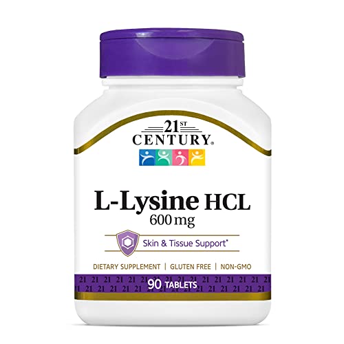21st Century L-Lysine 600 Mg Tablets, 90 Count (Pack of 2)