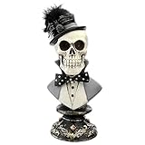 National Tree Company Male Skeleton Bust Decoration, Halloween Collection, 10 Inches