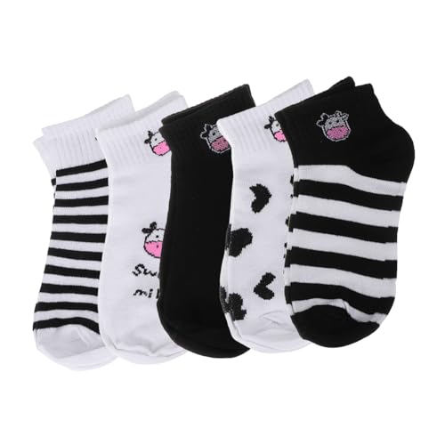 Chaussettes courtes femme motif extensibles et légères lot de 5 paires confort respirant