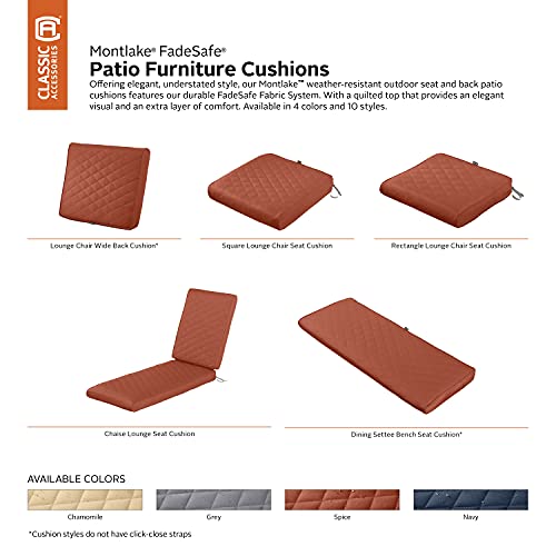 Coussin de dossier matelassé de rechange imperméable et résistant pour fauteuil de jardin 63cm - 8