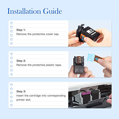 Valuetoner Remanufactured Ink Cartridges Replacement For Hp 61Xl 61 Xl To Use With Envy 4500 Deskjet 1000 1056 1510 1512 1010 1055 Officejet 4630 Printer (1 Black, 1 Tri-Color, 2-Pack) #TOP6