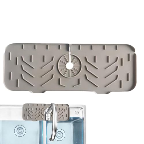 Faucet Mat for Kitchen Sink, Faucet Handle Drip Catcher Tray, Silicone Splash Faucet Guard, Draining Mat for Sink, Kitchen Sink 