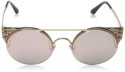 Bvlgari Women's BV6088 Sunglasses Pink Gold/Grey Mirror Rose Gold 54mm2