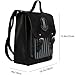 Addams Gothic Faux Leather Backpack Black fashion Back pack