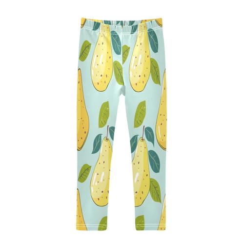 Toddler Girls Leggings Printed Yoga Pants Leggings Pear Hand Drawn for Kids
