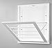 Whitmor MDF, Wood, Steel Wall Mounted Drying Rack for Storage, White