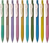 WRITECH Retractable Gel Pens Quick Dry Ink Pens Fine Point 0.5mm 10 Assorted Unique Vintage Colors For Journaling, Drawing, Doodling, and Notetaking (Vintage 2)