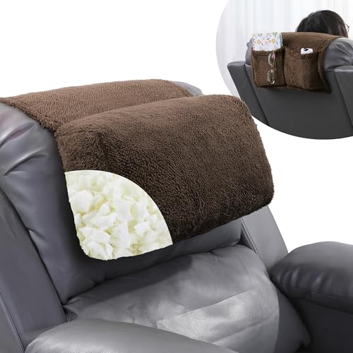 BALAPET Sherpa Head Recliner Pillow with Pocket