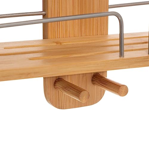 Serviteur de douche 3 niveaux en métal et bambou Five durable - 3