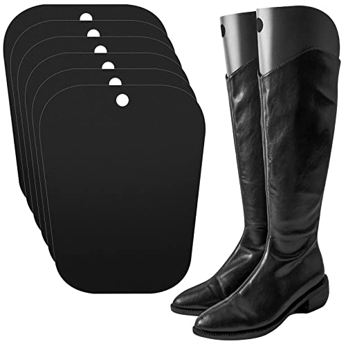 Colexy Embauchoirs à Bottes Boot Shaper 10 Pouces Noir Supports de Bottes, Bottines Embauchoir PVC Support de Chaussure Réutilisable Support de Botte Haute pour Hommes et Femmes, 3 Paires/6 Feuilles