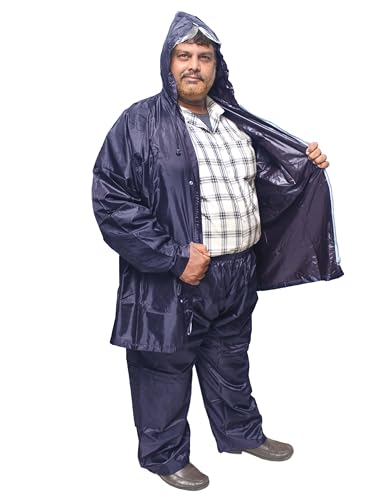 Image of Goodluck 100% waterproof Raincoat Big Size /Rainsuit /Rainwear for mens, sturdy, reusable, suited for plus size