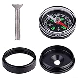 for Bike Headset Stem Top Cap Cover with for Compass for Cycling, 30/35mm Aluminum Alloy Cycling Headset Accessory, Black(35mm)