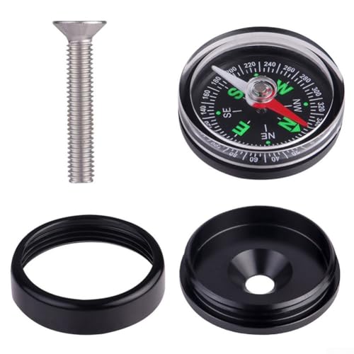 for Bike Headset Stem Top Cap Cover with for Compass for Cycling, 30/35mm Aluminum Alloy Cycling Headset Accessory, Black(35mm)