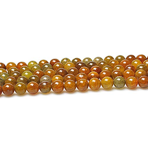 Mjdcb Natural Ancient Crack Agate Beads Yellow Dragon Veined Stripe Agate Round Stone Beads For Diy Necklace Bracelat Jewelry Making 15" (6Mm) #TOP2