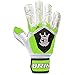 Goalkeeper Gloves Brine King Match 3X Soccer Goalie Glove Finger Save Protection Spines (Toxic, 6)