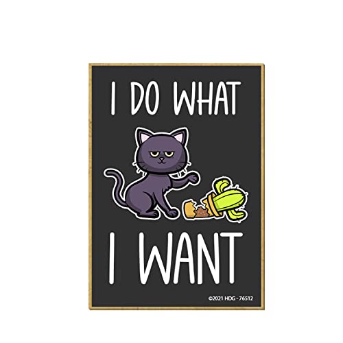 Honey Dew Gifts, I Do What I Want, 2.5 Inch by 3.5 Inch, Funny Fridge, Locker Decoration, Fridge Magnets, Decorative, Funny Sayings Magnets, Cat Lady Gifts, Cat Magnet, 76512