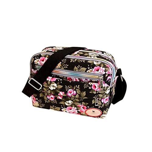 SouiWuzi Bolso Crossbody Cosmetic, Bolsa De Hombro De Mujer Impresión Floral Casual Viaje Bolso Crossbody Cosmety