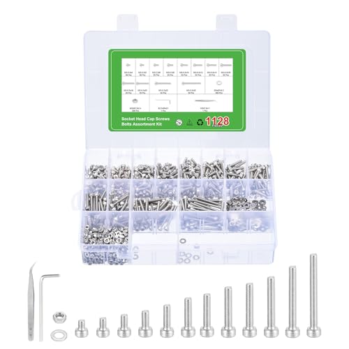 Kits de boulons M3 uxcell en acier inoxydable 304 à tête cylindrique