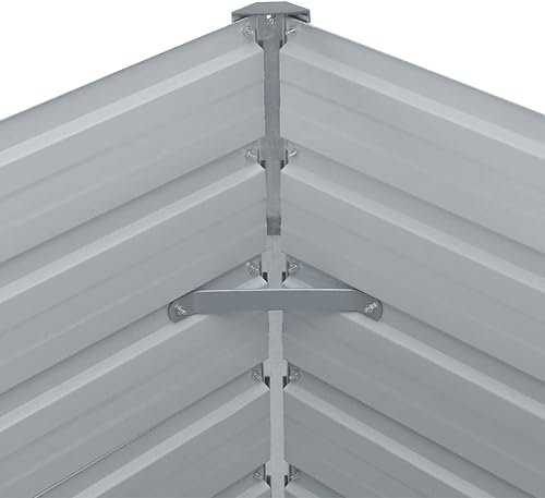 Miniatura 10 de Cama elevada de jardín de acero galvanizado, para jardín, ideal para verduras, flores, hierbas, plantas, 39.4 x 15.7 x 17.7 pulgadas, verde