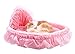 Princess Dog Bed - Cute Princess Pet Bed Bow-Tie Lace Cat Dog Bed 3 Colors 2 Sizes (L, Pink)