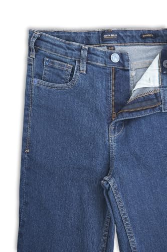 Image of Allen Solly Boys' Skinny Fit Jeans | Slim Denim Pants | Comfortable All-Day Feel | School & Casual Wear