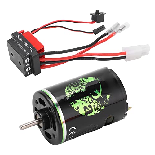 Chazcool RC Brushed Motor, Sensored Brushed Motor, 540 High Torsion Low Noise Dual Mode Low Voltage 360A ESC for RC SUV(20T)