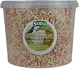 Supa Mixed Suet Pellets for Wild Birds, 3 Litre Bucket, High Energy Protein Rich Treat For Garden Birds, Attract More Birds To Your Garden, Quality Wild Bird Food