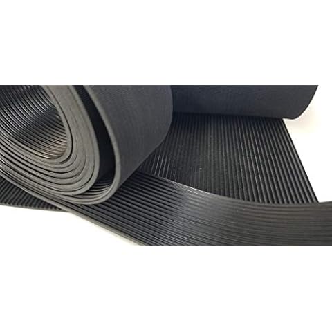 Rubber Sheet Warehouse Fine Rib V Groove Matting Non Slip Outdoor Rubber Mats. Amazing Non-Slip gripping Durable Quality. Excellent for Tool Box, Truck Bed, Grill Splatter Guard, Safety ramp and Boat Cover